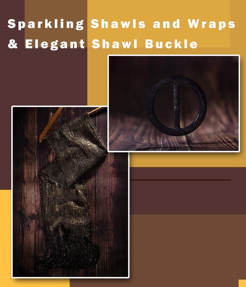 KUNINDOME Sparkling Metallic Shawls and Wraps with Buckle,for Evening Dresses Party Wedding Bride Bridesmaid - Image 2